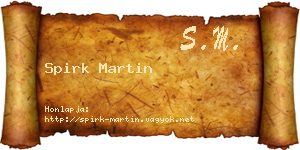 Spirk Martin névjegykártya